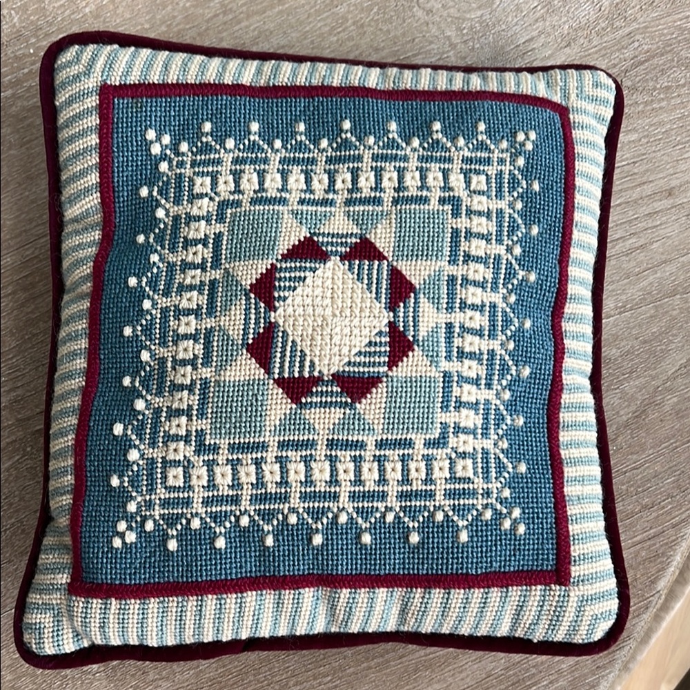 Needlepoint pillow